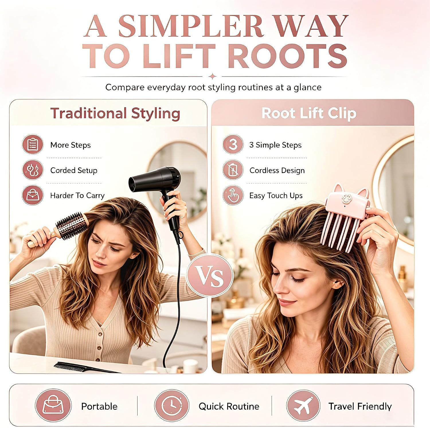 Heated Root Lift Hair Clip