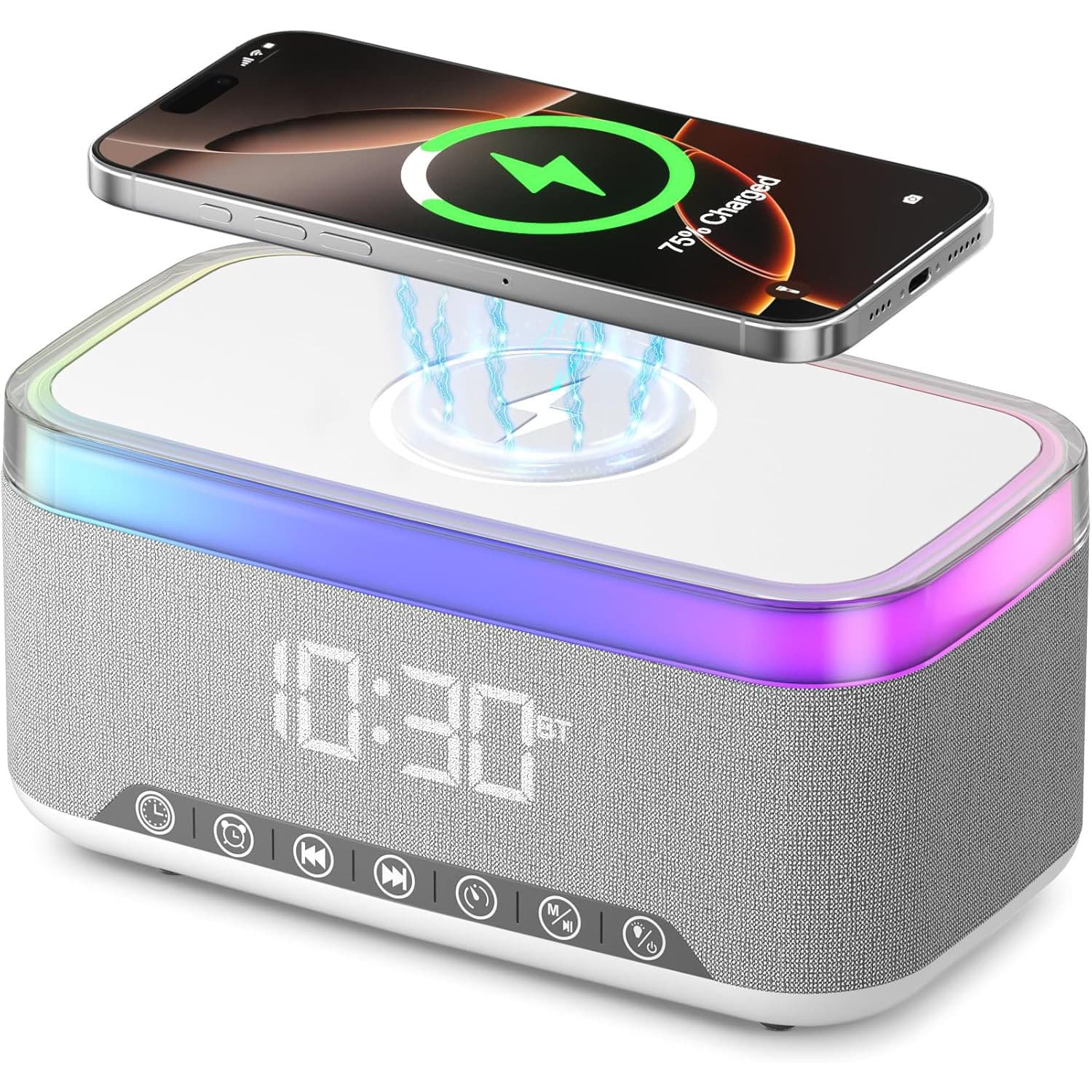 Multifunctional Portable Bluetooth Speaker with 15W Fast Wireless Charging