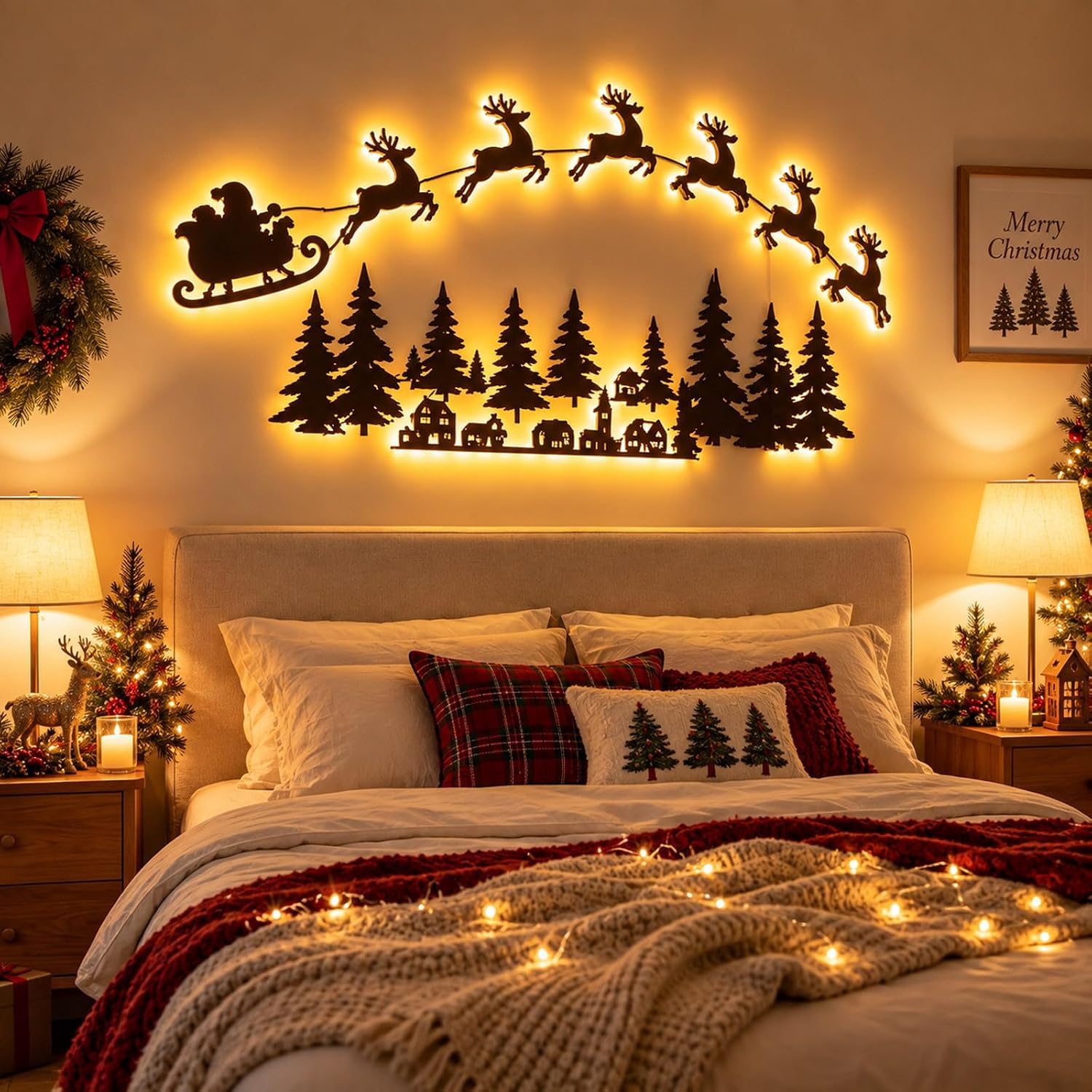 Magical LED Reindeer Christmas Wall Decor