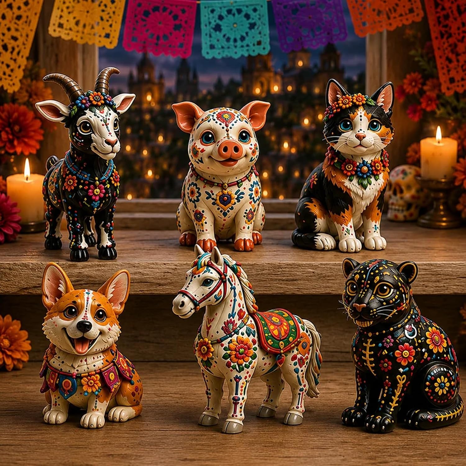 24-Day Ethnic Art Animal Figurine Calendar