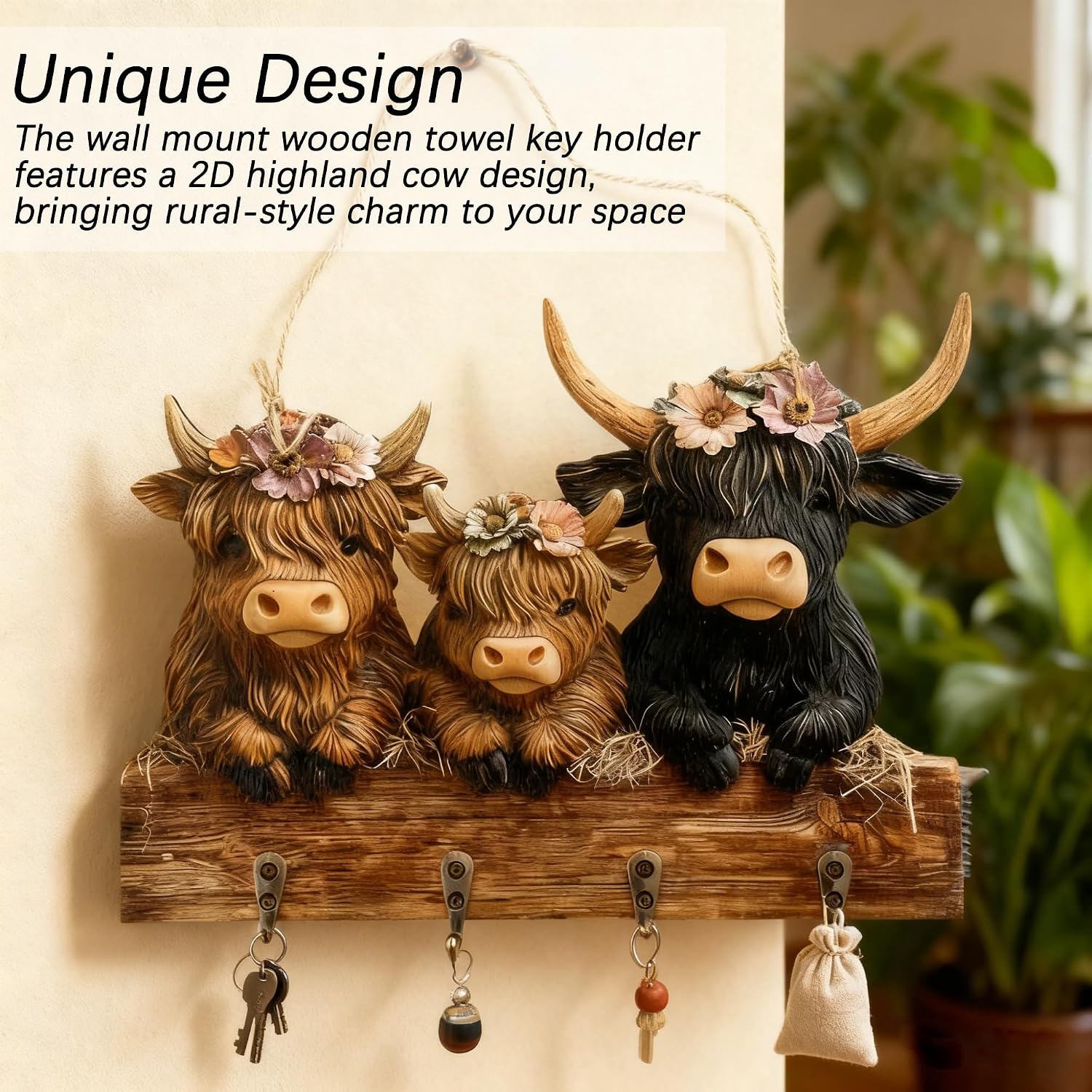 🏡 Decorative Wall Key Holder Shelf