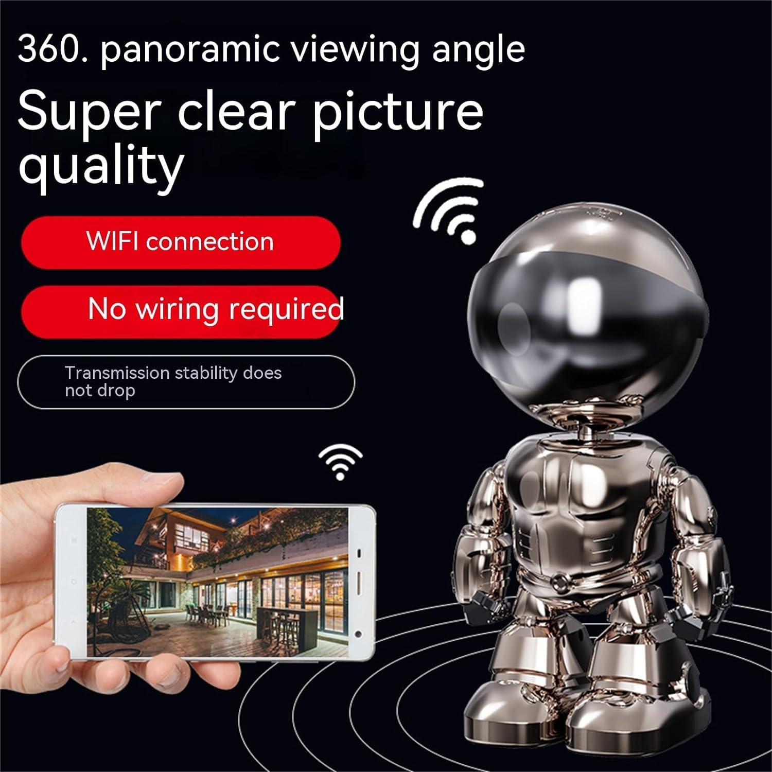 🎥 Smart WiFi Camera | 1080P HD, Siren + Yoosee Control— Hidden in Plain Sight