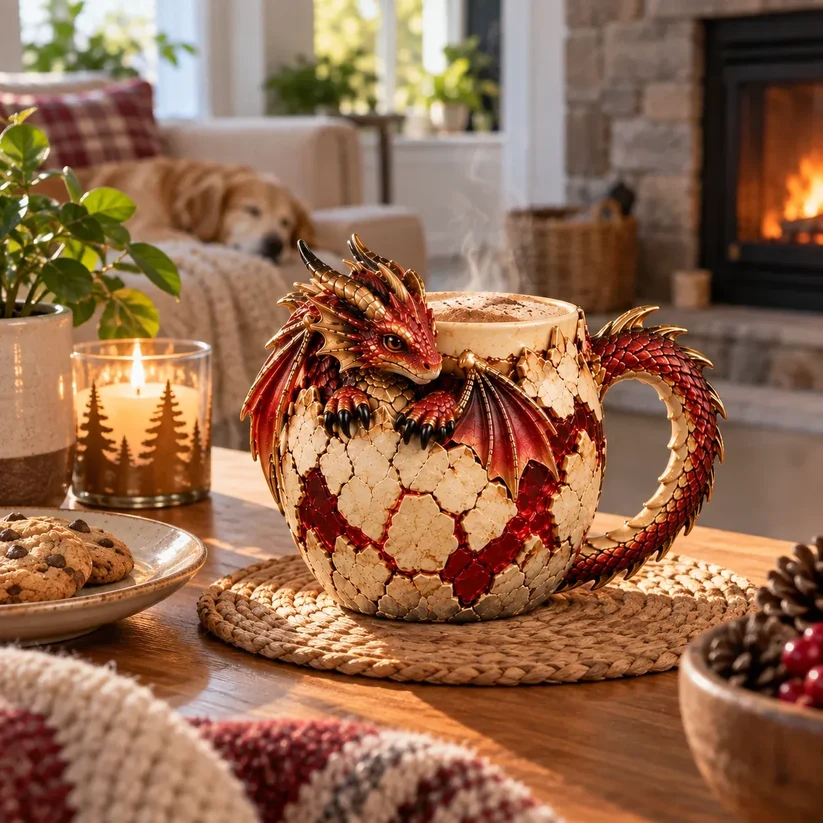 🐉 Dragonbound Realms Sculpted Dragon Mug Collection☕