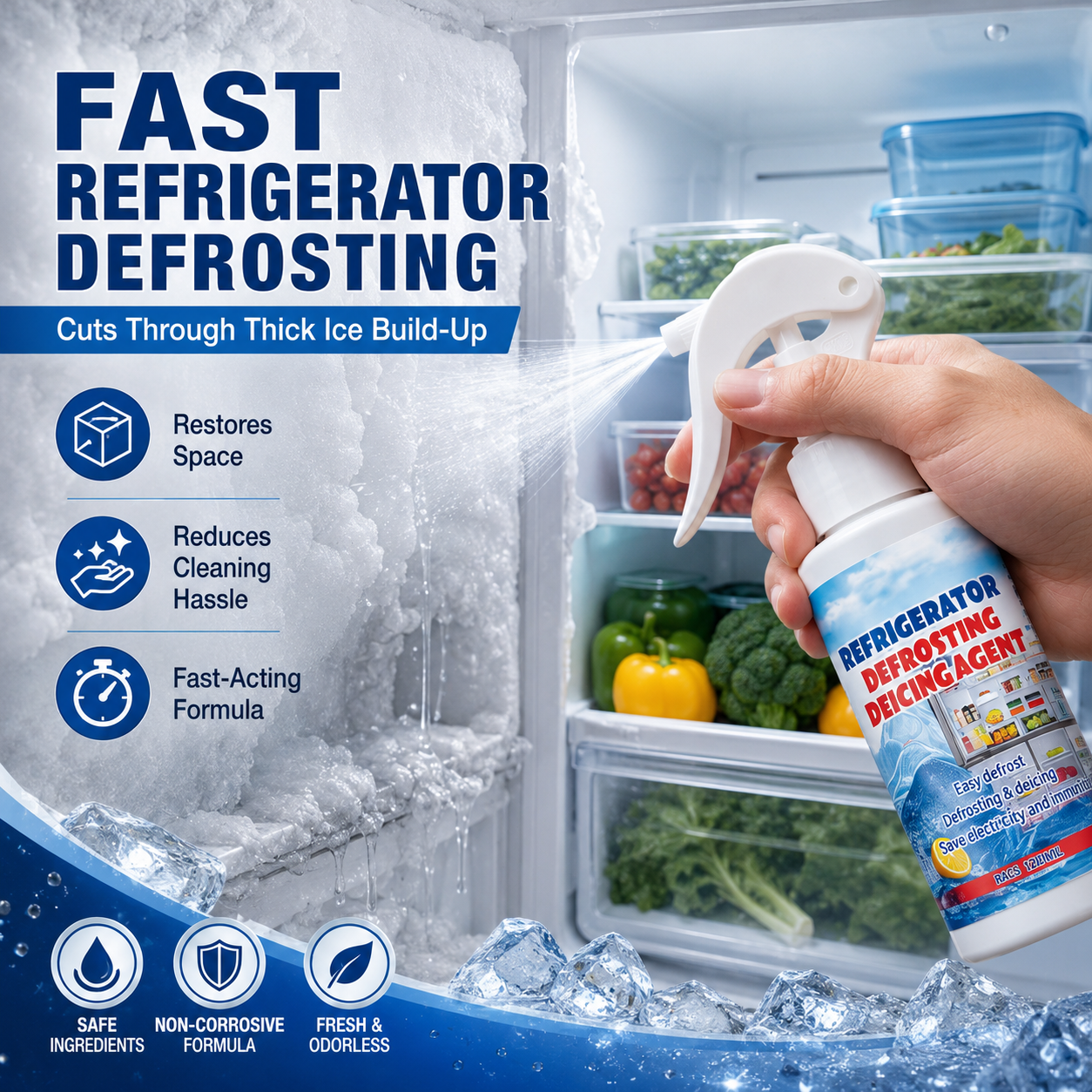 🔥🧊Defrosting Spray for Fridge Freezer
