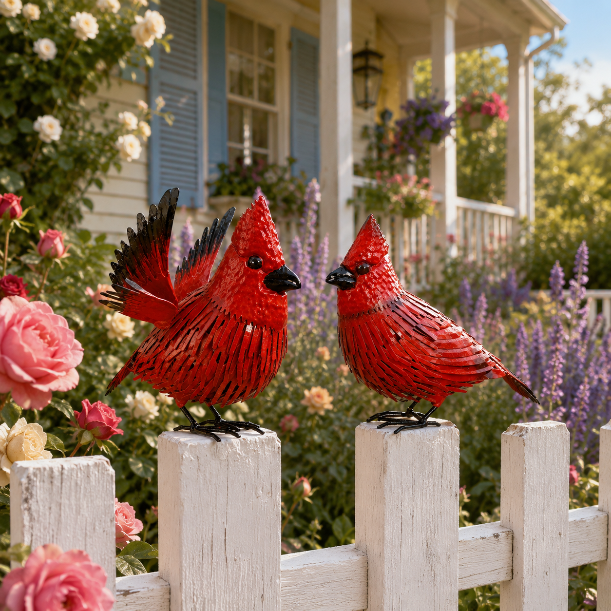Cardinal Garden Decor Set 🐦❤