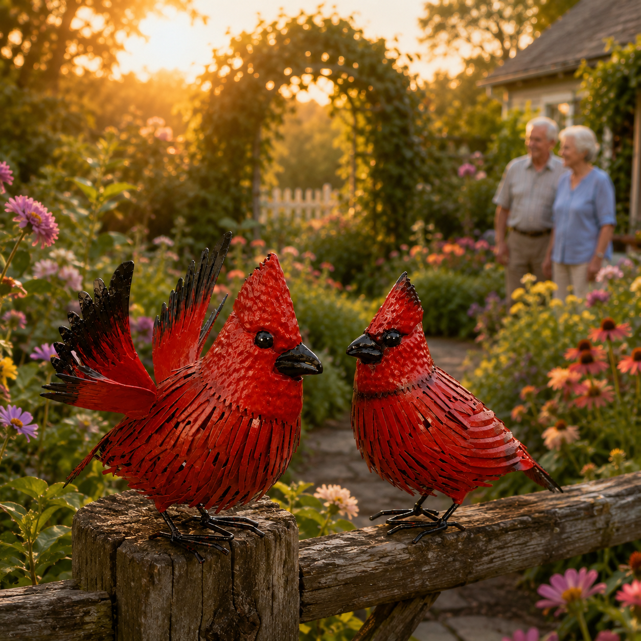 Cardinal Garden Decor Set 🐦❤
