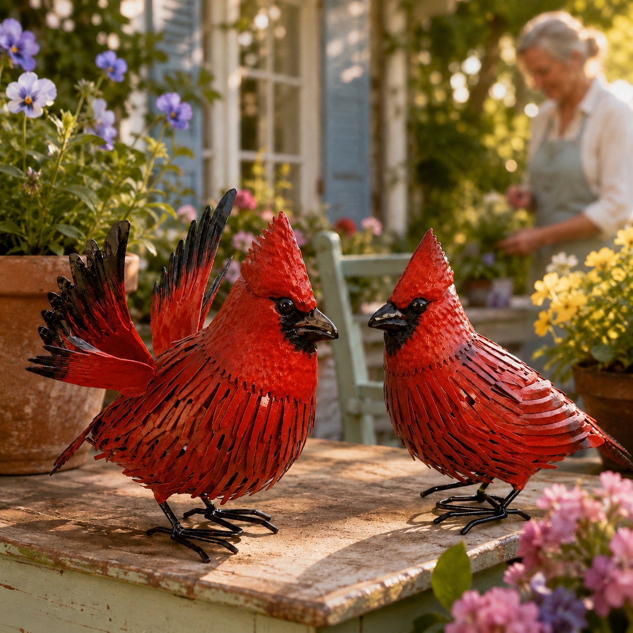 Cardinal Garden Decor Set 🐦❤