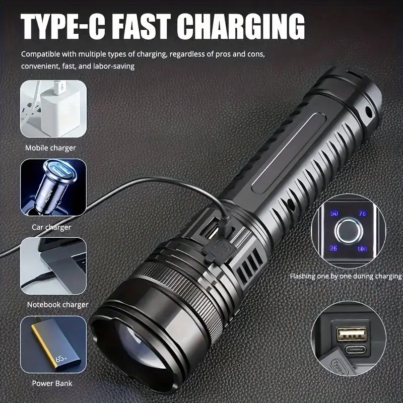 12,000 lumens Ultra-Bright LED Flashlight
