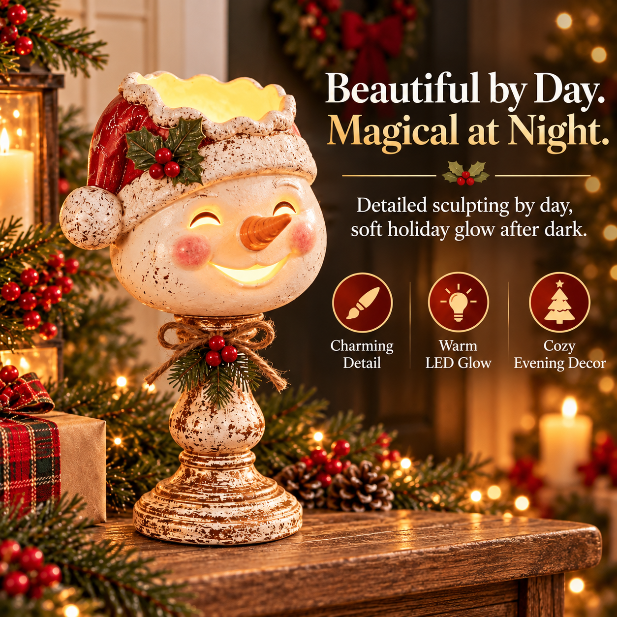 Christmas Heirloom Glow Candle Holder Collection