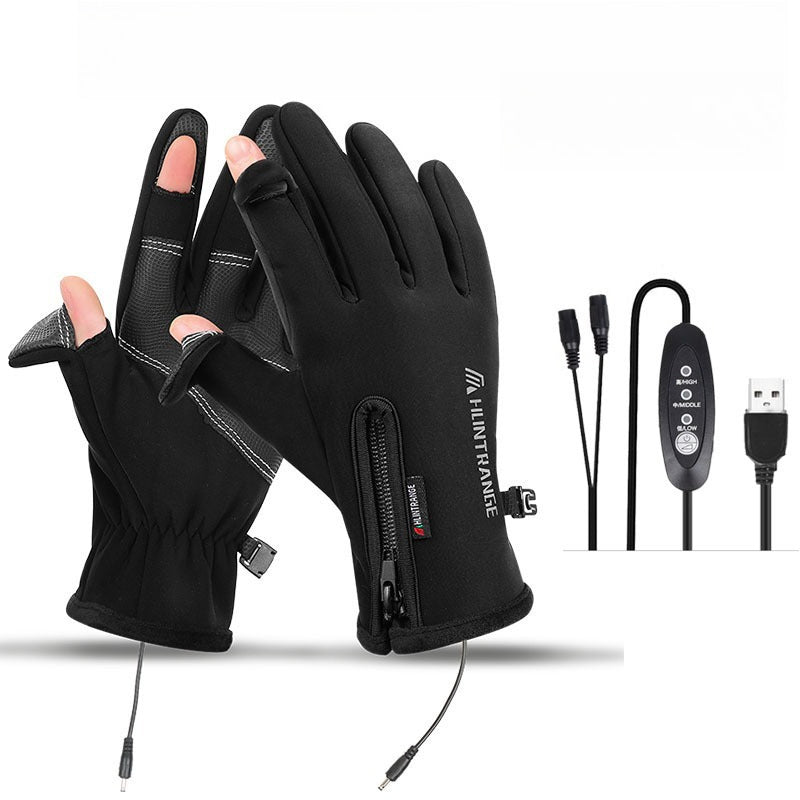 Three-Level Adjustable Heated Gloves, Windproof And Waterproof.