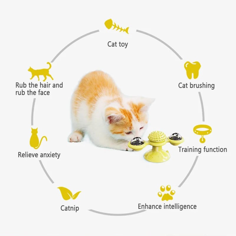 🔥 Interactive Windmill Cat Toys with Catnip