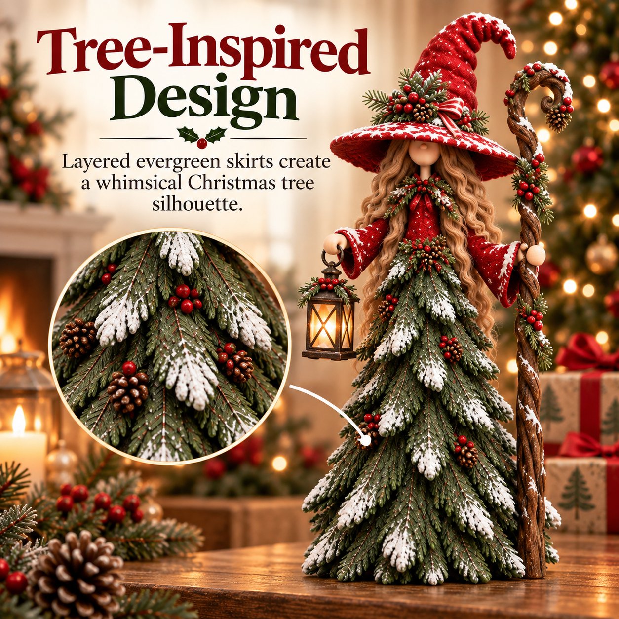 Christmas decorative figure in the shape of a Christmas tree
