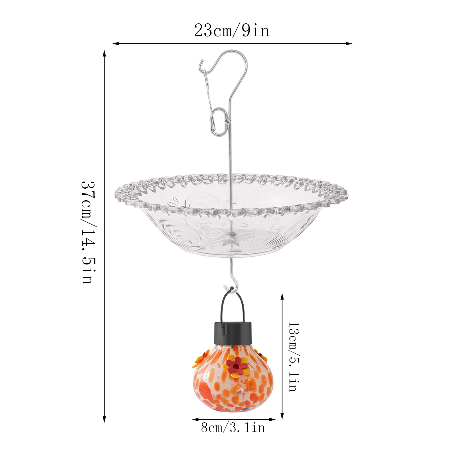 🌞💐 Solar Hummingbird Feeder – Sip, Shelter & Shine with Every Sunset! 🦜✨