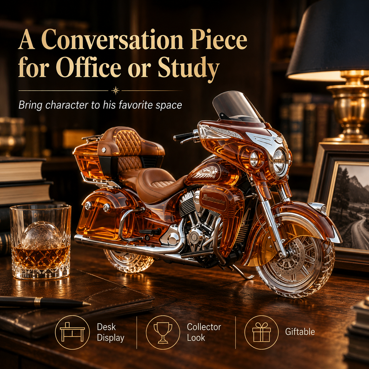 Motorcycle Whiskey Decanter – Bold Collector Bottle for Bikers, Home Bars & Gift Giving