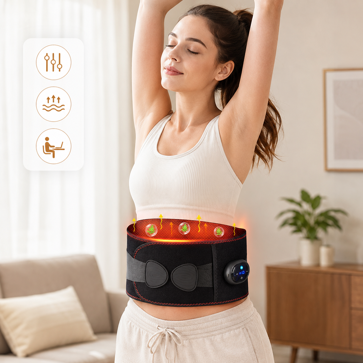 🔥 Heated Waist Massage Belt