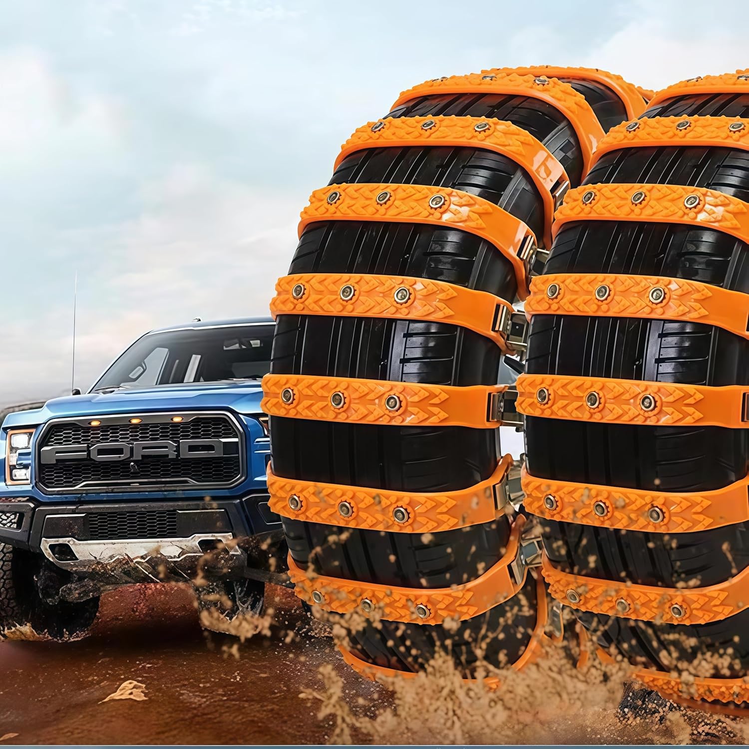 🔥2025 Winter Hot Sale🔥Universal Reusable Anti-skid PE Tire Chains