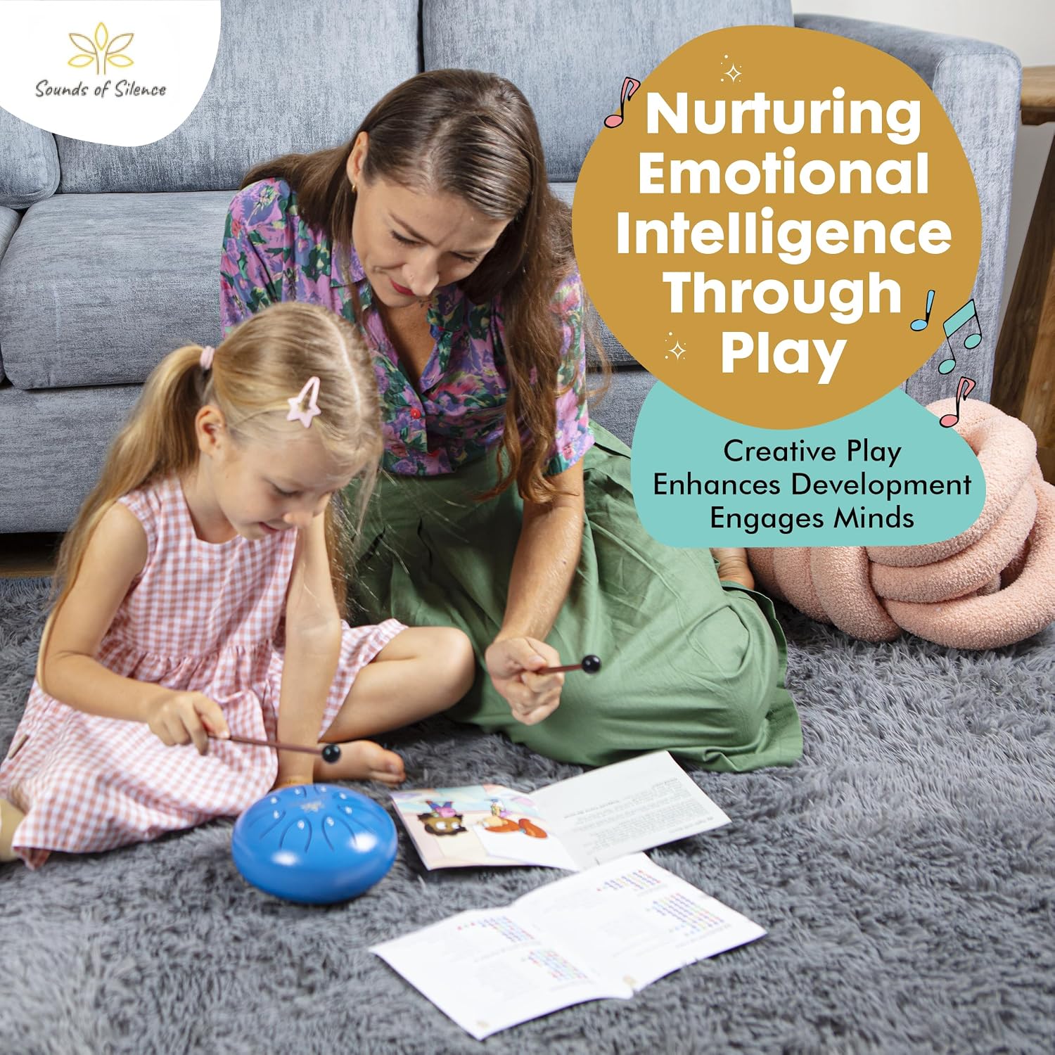 Kids’ Calming Steel Tongue Drum Set