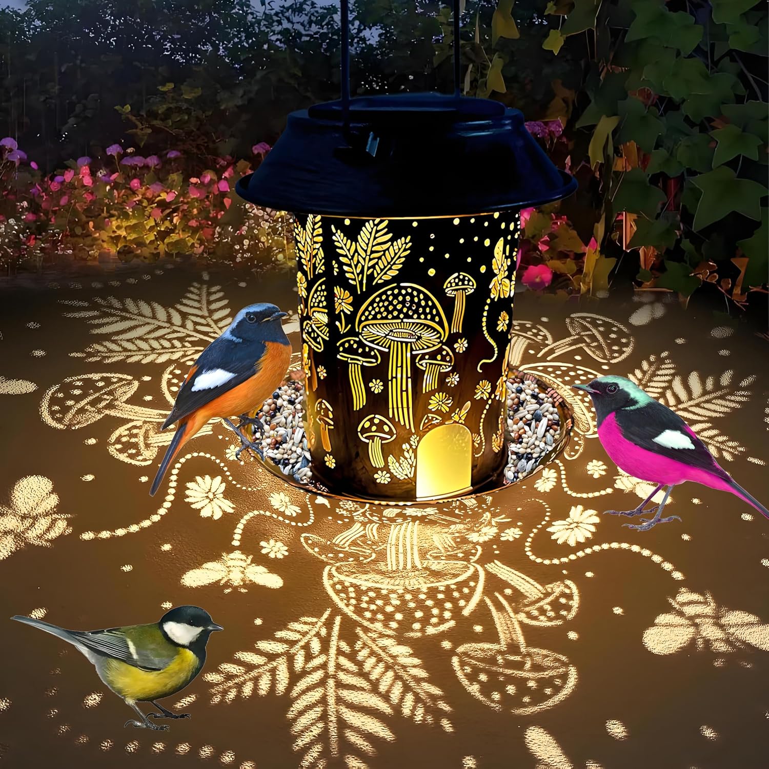 Enchanting Hummingbird Solar Bird Feeder