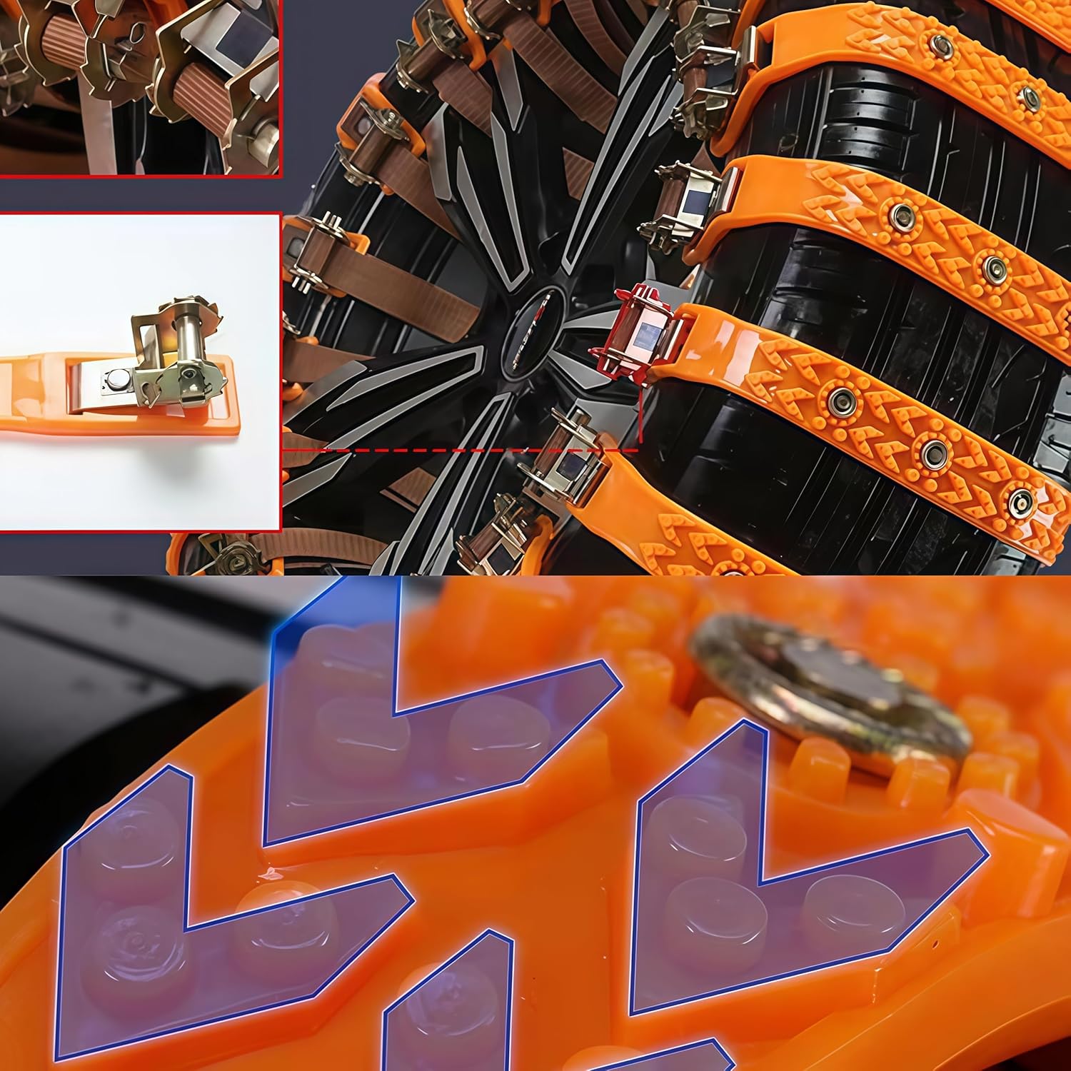 🔥2025 Winter Hot Sale🔥Universal Reusable Anti-skid PE Tire Chains