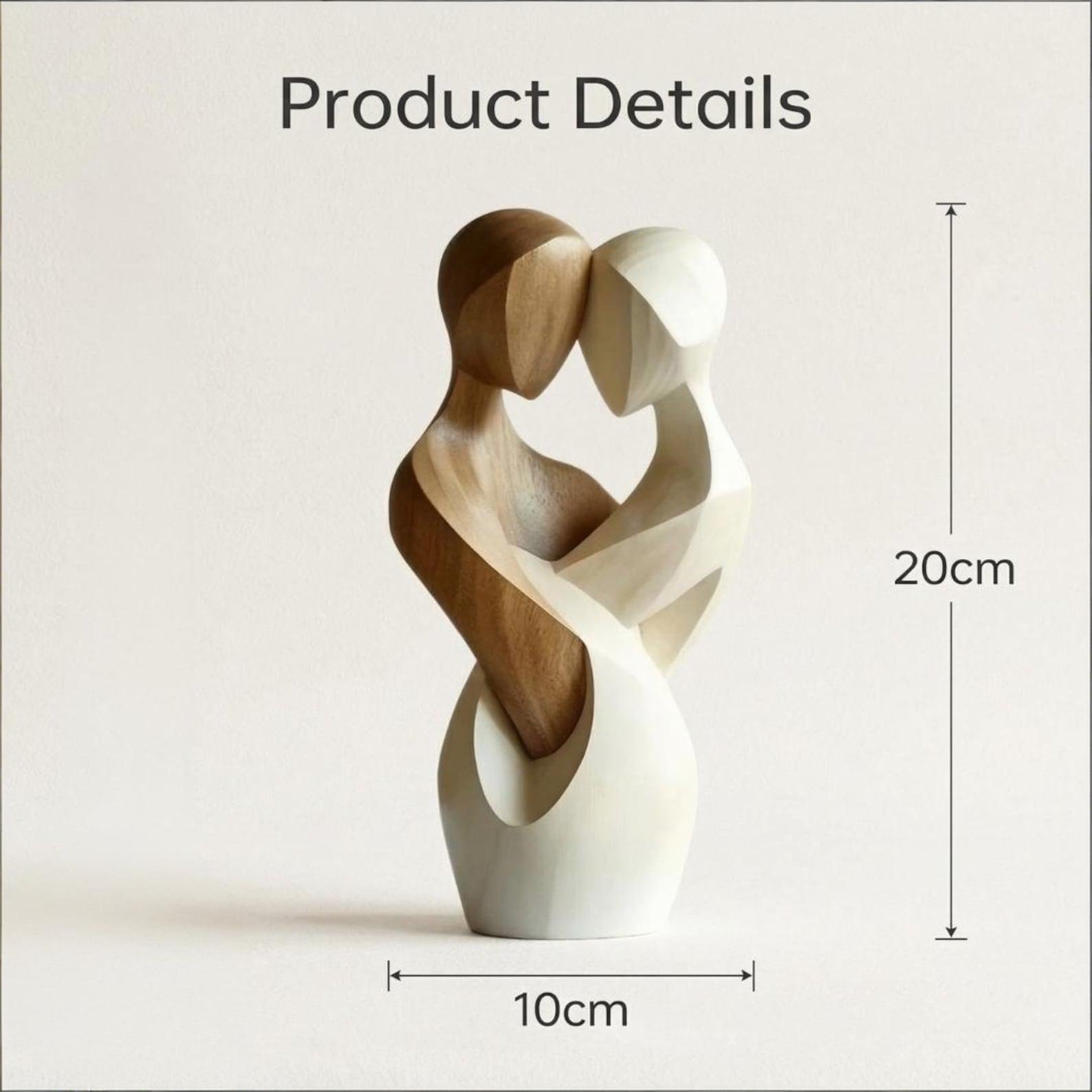 ❤Wooden “Embrace” Sculpture Ornament