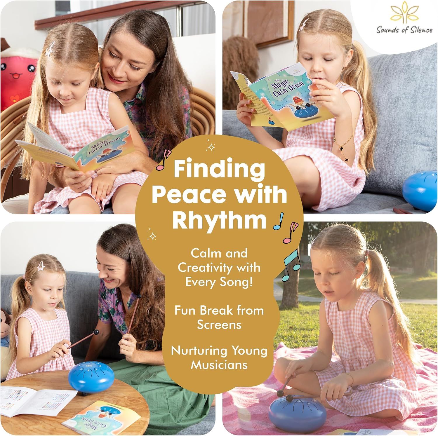 Kids’ Calming Steel Tongue Drum Set