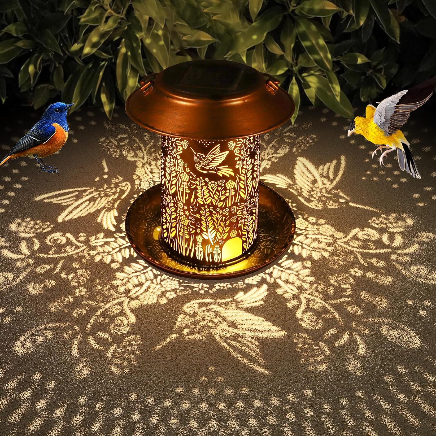 Enchanting Hummingbird Solar Bird Feeder