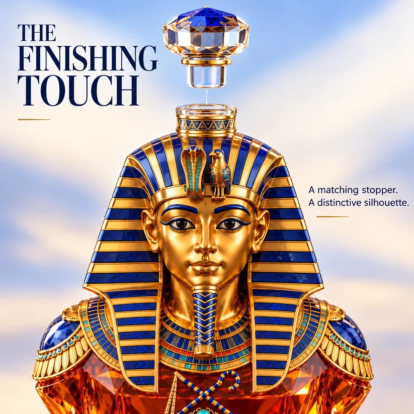 👑 Tutankhamun Pharaoh Whiskey Decanter – Ancient Egyptian Golden Mask Inspired Collectible Bottle