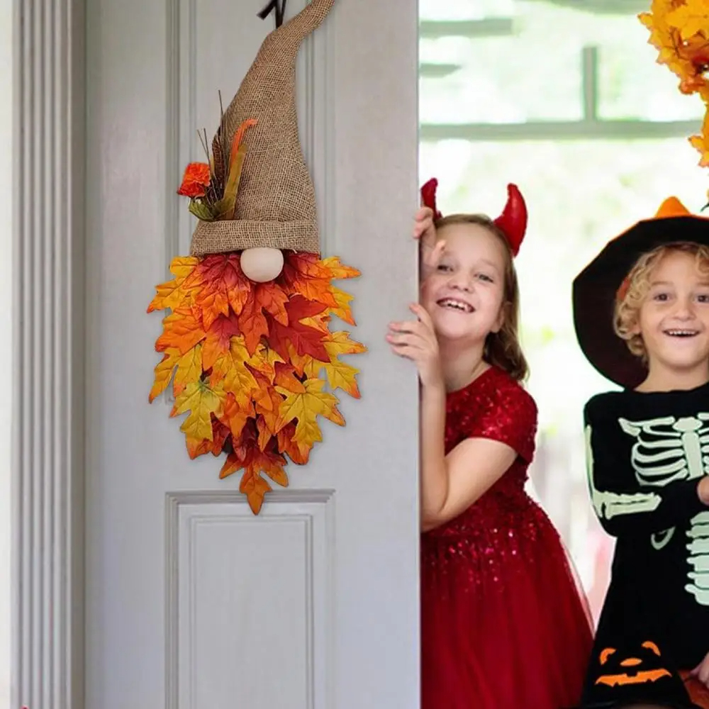 🔥Fall Maple Gnome Front Door Hanger
