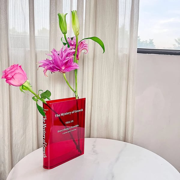 💕Books About Flowers - Book Vase