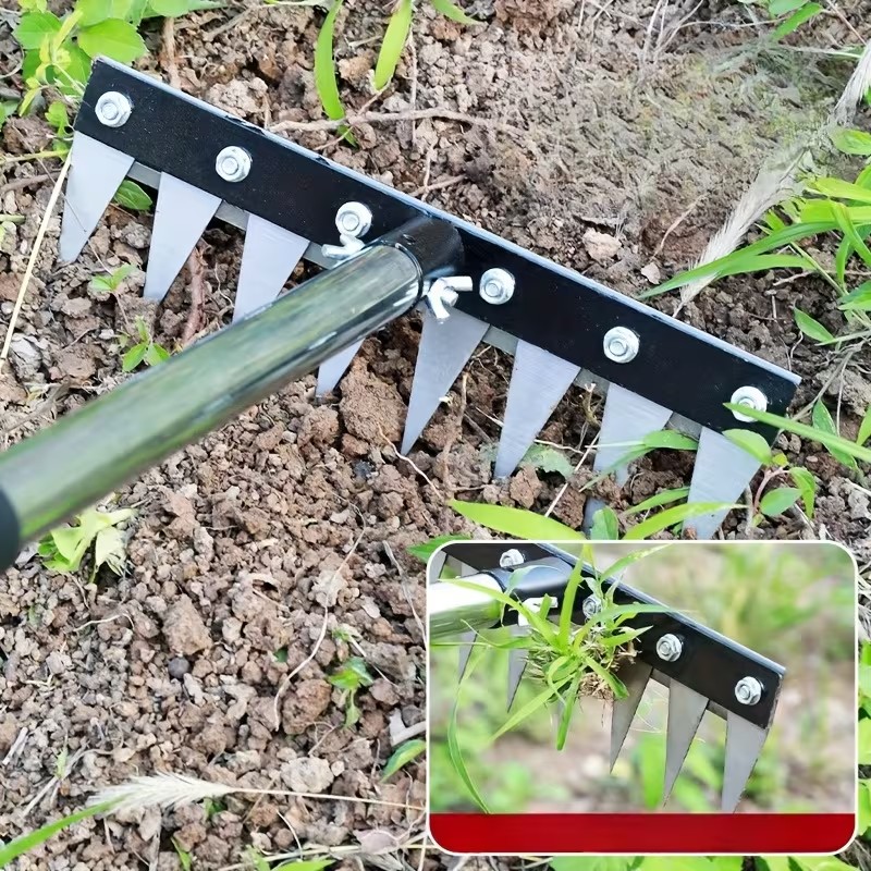 Multi-Purpose Carbon Steel Garden Rake