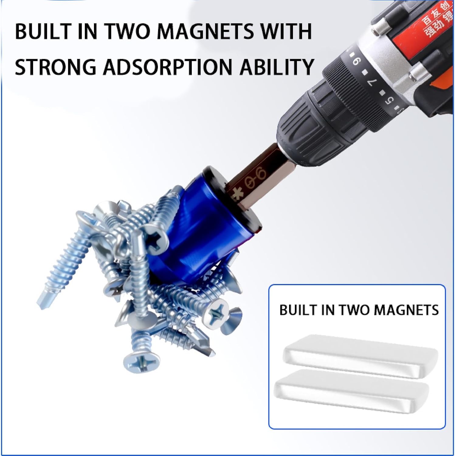 The Quantum Grip Strong Magnetic Screw Ring, 1/4 Inch/6.35mm Universal Magnetic Screw Ring Head