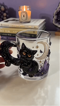 🐾 Whimsical 3D Animal Sculpted Glass Mug Collection | 12oz Premium Clear Glass with Raised Animal Figures, Character-Specific Details & Playful Sculptural Accents ✨