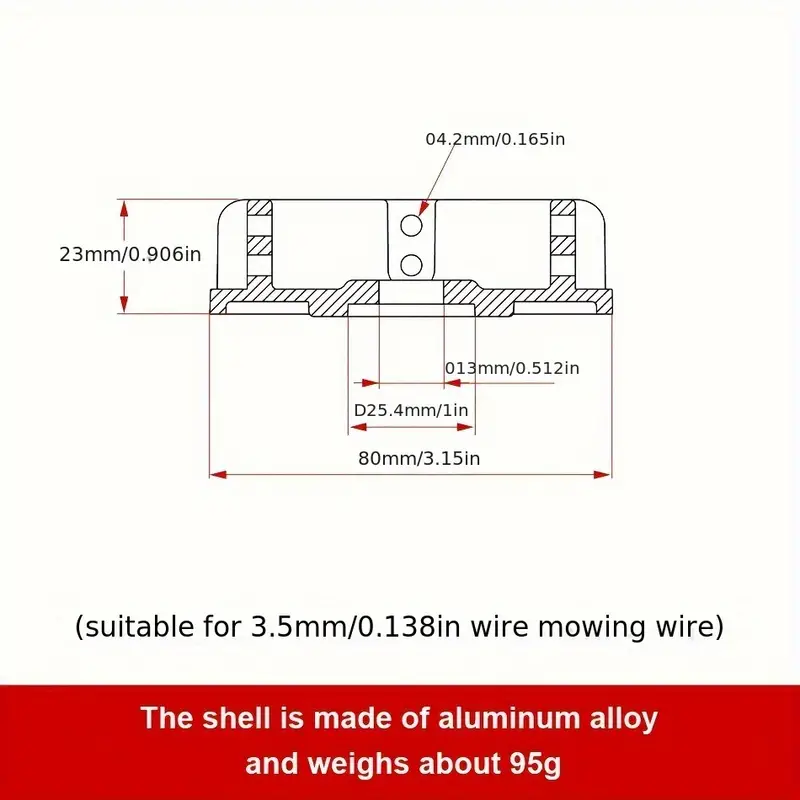 Aluminum Alloy Grass Trimmer Head And 20 Durable Nylon Steel Wire Lines