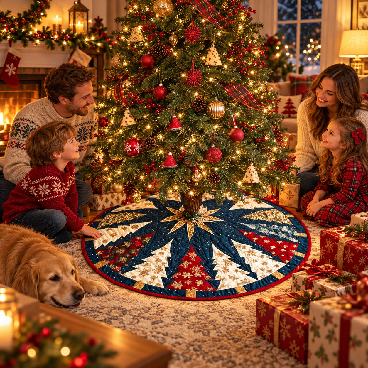 Three-dimensional Illusion Christmas Tree Skirt