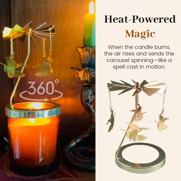 👻HALLOWEEN SALE – 49% OFF👻 Flying Rotating Witch Candle Holder