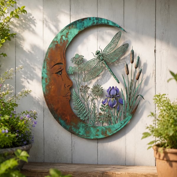 ⏰ LAST DAY 50% OFF - 🌙Metal Crescent Moon Wall Art - A Timeless Garden Accent Inspired by Nature