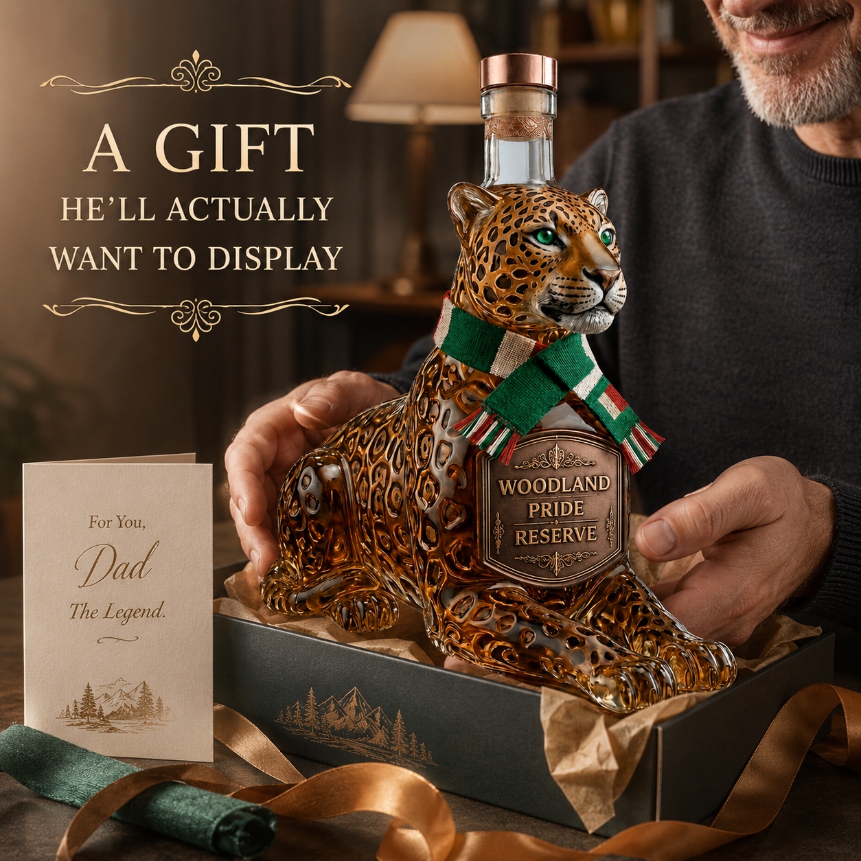 Wild Spirit Animal Whiskey Decanter – Statement Bottle for Home Bars, Collectors & Gift Giving