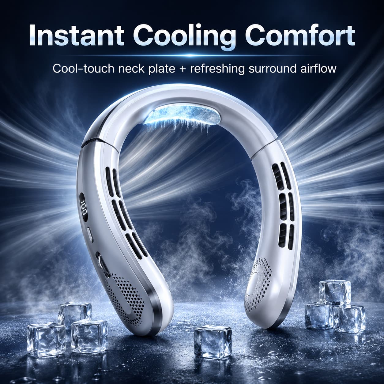 2‑in‑1 Bladeless Neck Cooling Fan