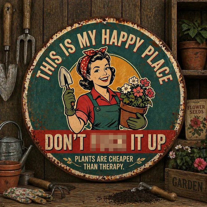 🔥"This Is My Happy Place" Garden Metal Sign