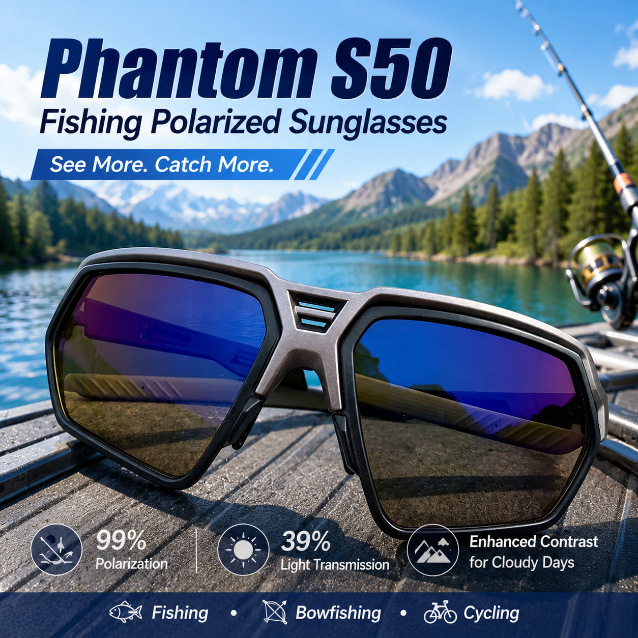 Phantom S50 Fishing Polarized Sunglasses