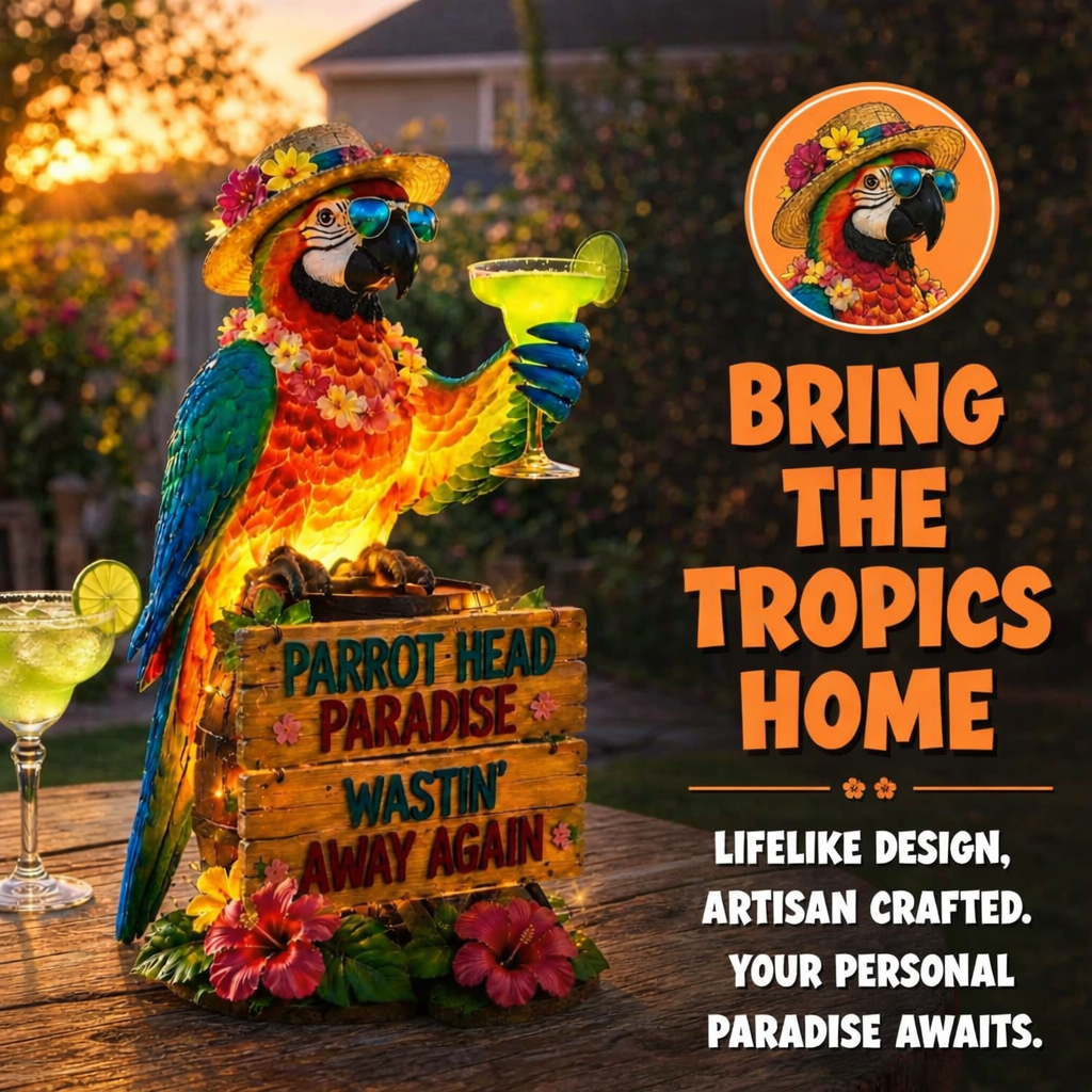 Solar-Powered Waterproof Parrot Paradise Tropical Garden Decorative Light