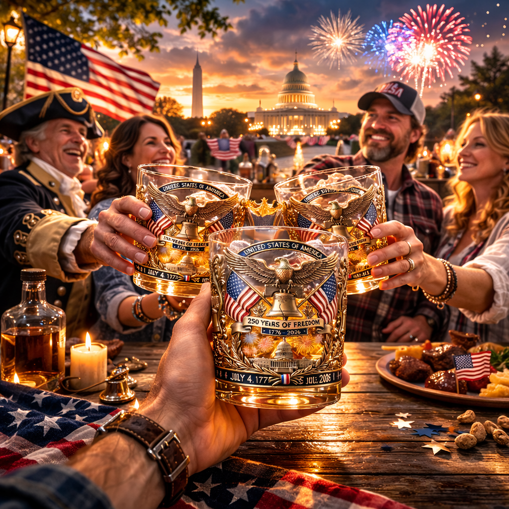 250 Years of Freedom Commemorative Whiskey Glass