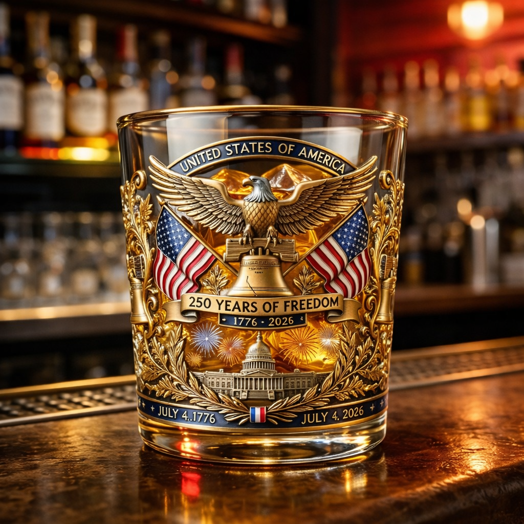 250 Years of Freedom Commemorative Whiskey Glass