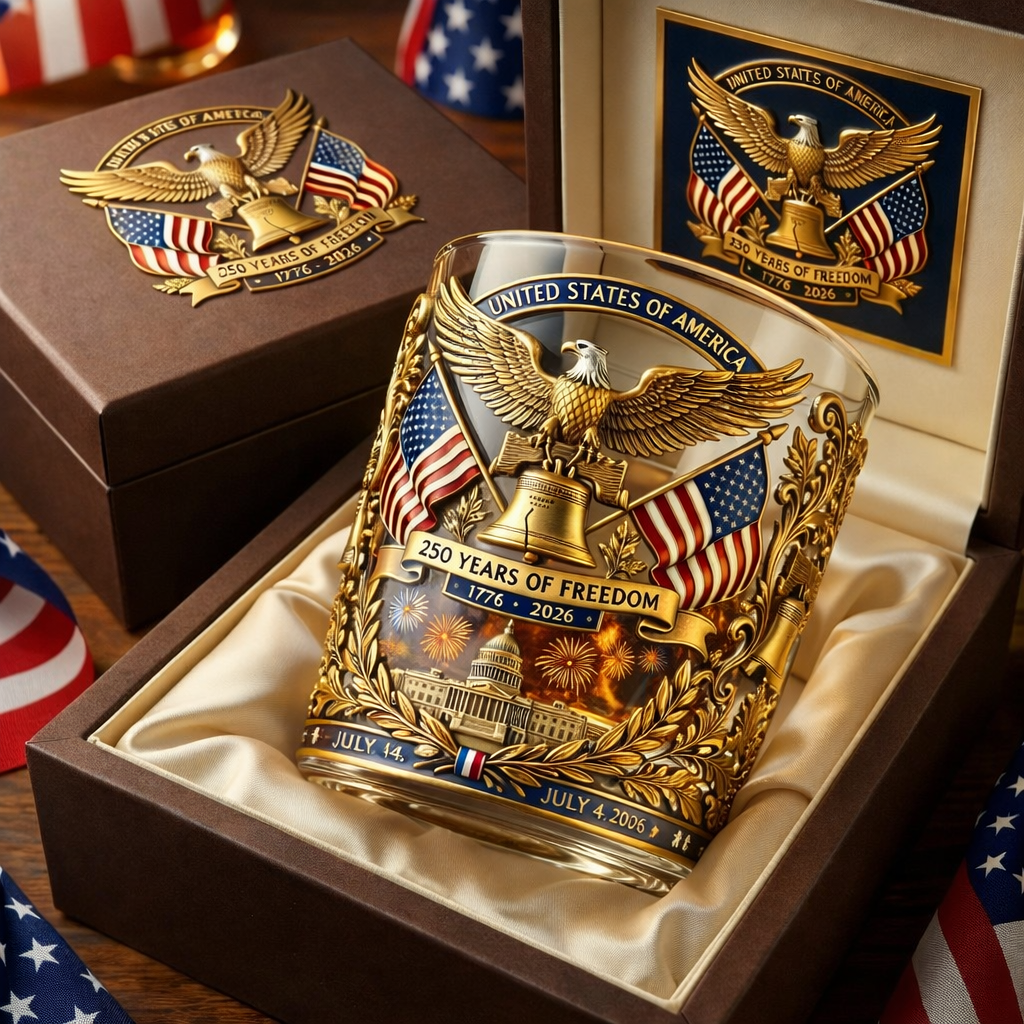 250 Years of Freedom Commemorative Whiskey Glass