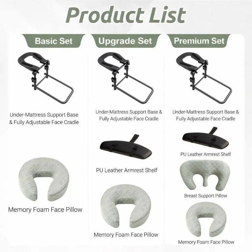 Adjustable Face-Down Massage Headrest