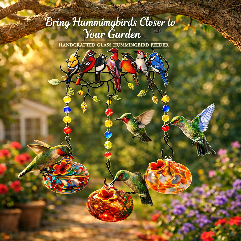 Colorful Glass Hummingbird Feeders – Attract Beauty to Your Garden