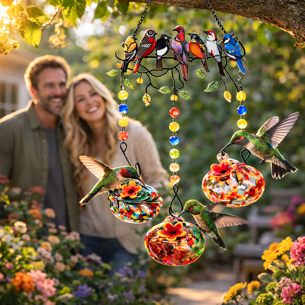 Colorful Glass Hummingbird Feeders – Attract Beauty to Your Garden