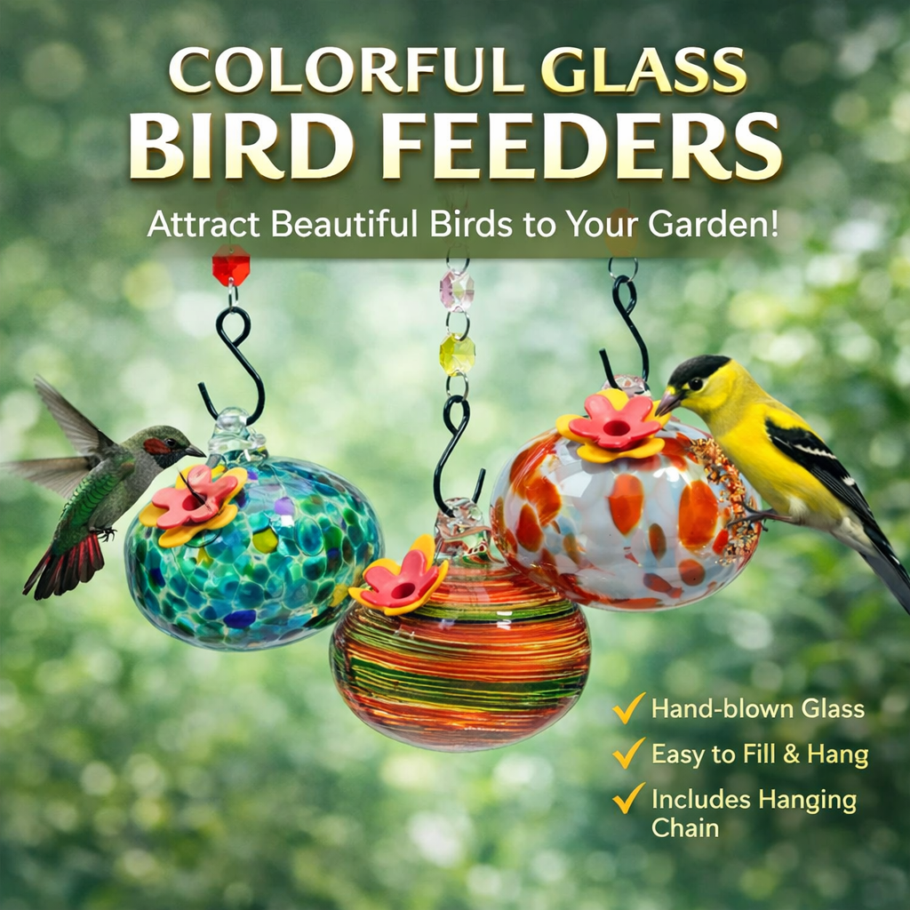 Colorful Glass Hummingbird Feeders – Attract Beauty to Your Garden