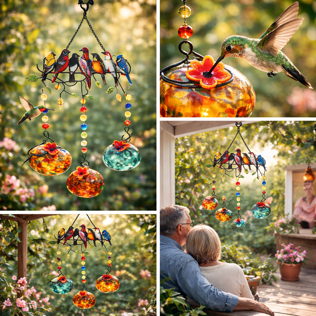 Colorful Glass Hummingbird Feeders – Attract Beauty to Your Garden