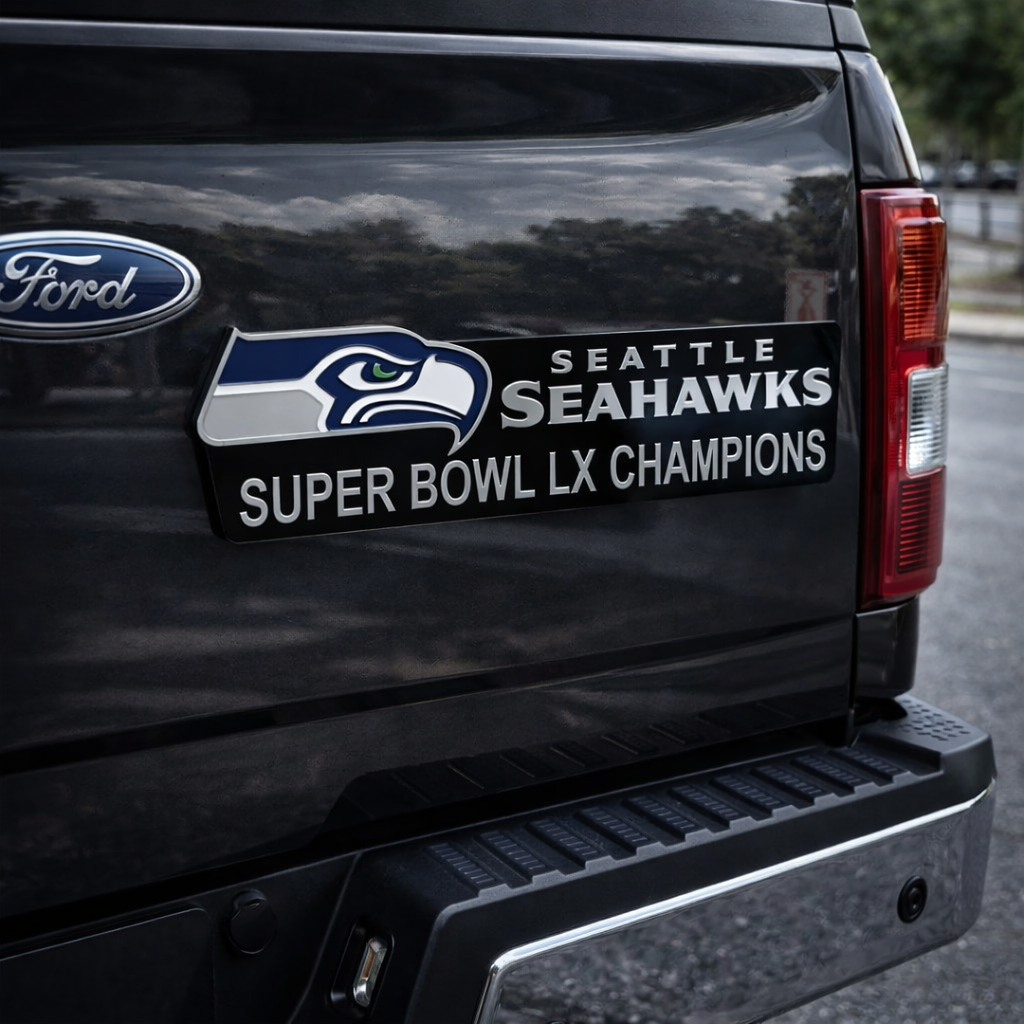 Seahawks Super Bowl LX Champions Car Emblem